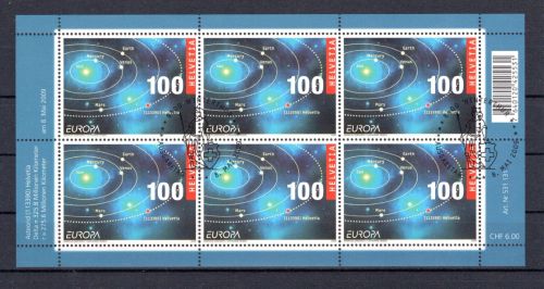 Schweiz Kleinbogen MiNr. 2101 Ersttagssonderstempel Weltraum, Cept