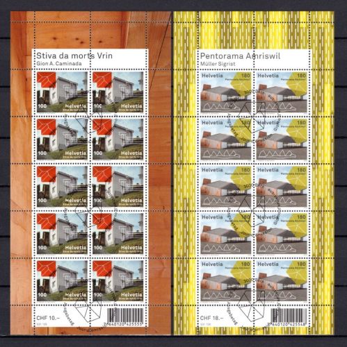 Schweiz Kleinbögen MiNr. 2112-2113 Ersttagssonderstempel Architektur