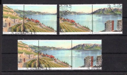 Schweiz Zusammendrucke MiNr. W ZD 77-79 Ersttagssonderstempel