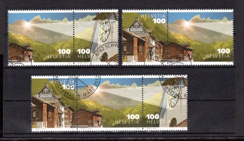 Schweiz Zusammendrucke MiNr. W ZD 80-82 Ersttagssonderstempel
