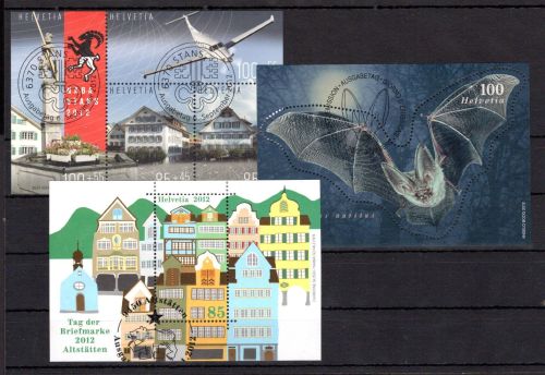 Schweiz MiNr. Block 349-351 Ersttagssonderstempel