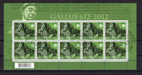 Schweiz Kleinbogen MiNr. 2237 Ersttagssonderstempel Hl. Gallus
