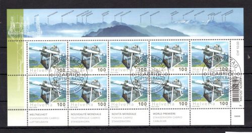 Schweiz Kleinbogen MiNr. 2253 Ersttagssonderstempel Gondel