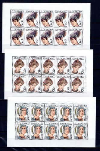 Slowakei Kleinbögen MiNr. 333-335 postfrisch