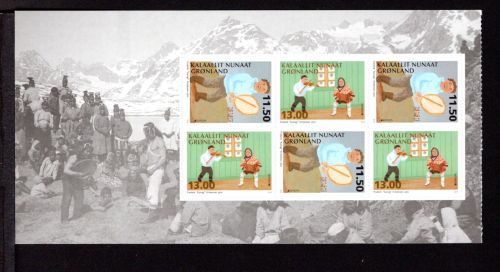 Grönland Heftchenblatt links mit MiNr. 662-663 postfrisch Cept 2014