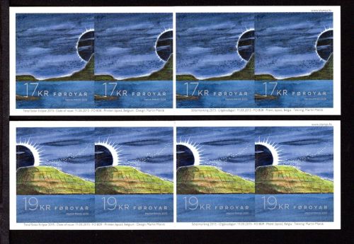 Färöer MH mit MiNr. 832-833 postfrisch Sonnenfinsternis