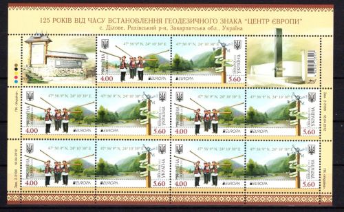 Ukraine 2012 MiNr. 1249-1250A Kleinbogen postfrisch Europa CEPT