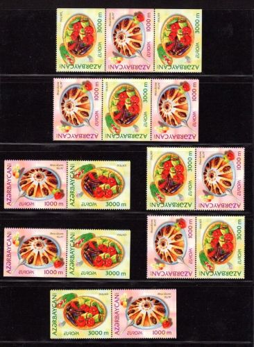 Aserbaidschan MiNr. 608-609 postfrisch alle Zusammendrucke, Cept 2005