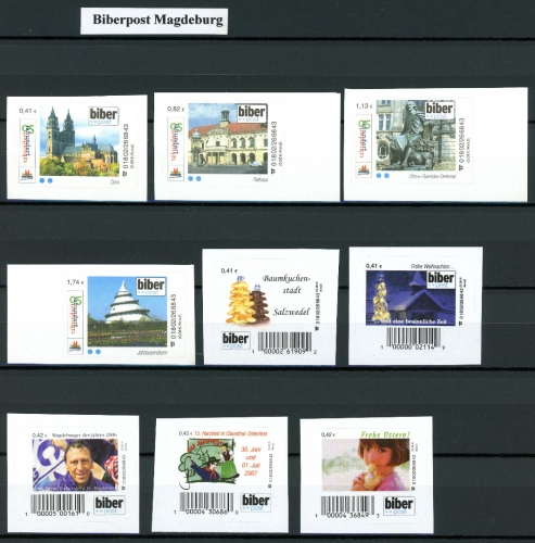 Bund Privatpost Biber Post Magdeburg postfrisch