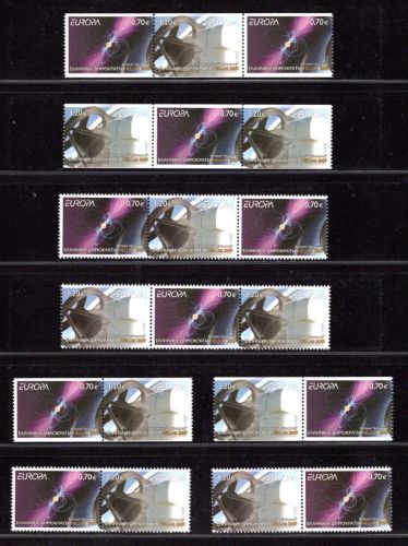 Griechenland MiNr. 2511-2512 postfrisch alle Zusammendrucke, Cept 2009