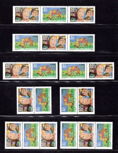 türk. Zypern MiNr. 711-712 A postfrisch alle Zusammendrucke, Cept 2010