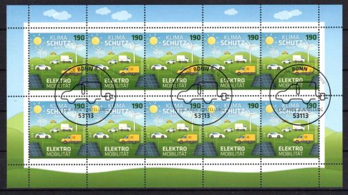 Bund Zehnerbogen MiNr. 3265 Klimaschutz ESSt BONN gestempelt