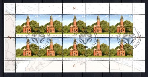 Bund Zehnerbogen MiNr. 3316 Leuchtturm ESSt BERLIN gestempelt