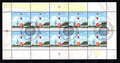 Bund Zehnerbogen MiNr. 3317 Leuchtturm ESSt BERLIN gestempelt