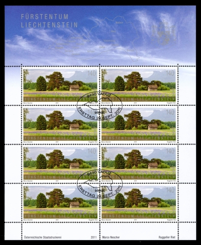 Liechtenstein Kleinbogen MiNr. 1609 Ersttagssonderstempel Landschaften