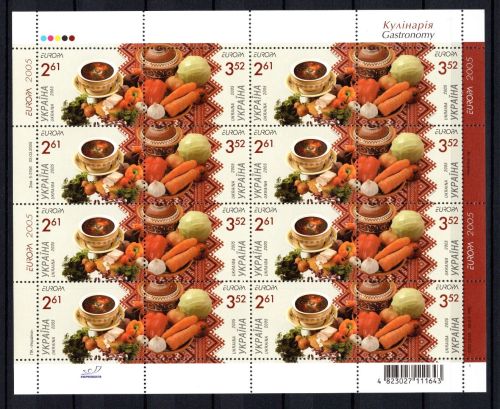 Ukraine 2005 MiNr. 721-722 Zusammendruck-Kleinbogen postfrisch Europa