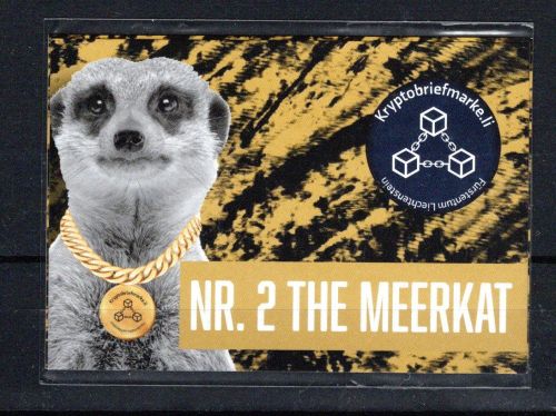 Liechtenstein MiNr. NR. 2 The Meerkat postfrisch Blockchain Technologie