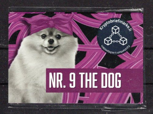 Liechtenstein MiNr. NR. 9 The Dog postfrisch Blockchain Technologie