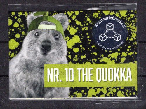 Liechtenstein MiNr. NR. 10 The Quokka postfrisch Blockchain Technologie