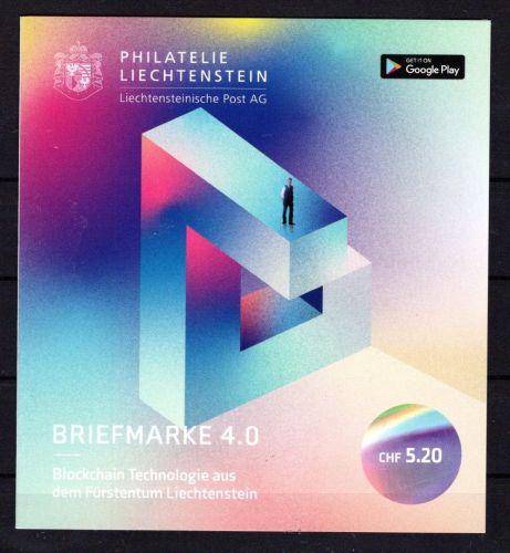 Liechtenstein MiNr. Block 42I Schloss postfrisch Blockchain Technologie