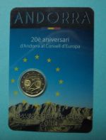 Andorra 2014 Coincard 2 € Gedenkmünze Beitritt Europarat BU