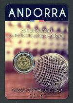 Andorra 2016 Coincard 2 Euro Gedenkmünze "25 Jahre Rundfunk" BU
