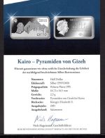 Solomonen 2015 Silberbarrenmünze "Pyramiden von Gizeh" 1/2 Dollar PP