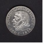 Bund 1964 5 DM Johann G. Fichte, Originalmünze