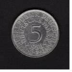 Bund 1958 J 5 DM Silberadler