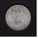 Bund 1955 5 DM Markgraf von Baden, Originalmünze!
