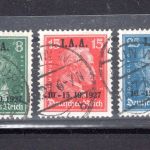 Weimarer Republik MiNr. 407-409 gestempelt geprüft Schlegel