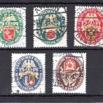 Weimarer Republik MiNr. 430-434 gestempelt höchster Wert geprüft