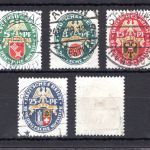 Weimarer Republik MiNr. 430-434 gestempelt höchster Wert geprüft