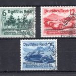 Deutsches Reich MiNr. 695-697 gestempelt Nürburgring, geprüft Peschl