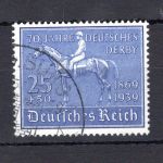 Deutsches Reich MiNr. 698 gestempelt Pferderennen, geprüft Peschl
