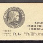 Schweiz Pro Juventute 1953 MiNr. MH 38 b postfrisch komplett