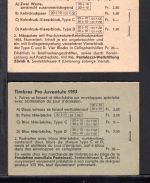 Schweiz Pro Juventute 1953 MiNr. MH 38 a + b postfrisch komplett