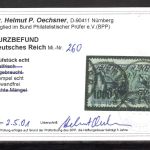 Weimar Infla MiNr. 258-260 gestempelt 260 Kurzbefund Dr. Oechsner