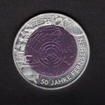Österreich 2005 25 Euro 50 Jahre Fernsehen, Silber-Niob, handgehoben