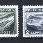 Liechtenstein MiNr. 114-115 mit Falz Zeppelin, Befund Liniger