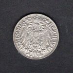 Kaiserreich 1910 D 25 Pfennig