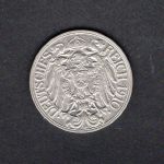 Kaiserreich 1910 J 25 Pfennig