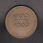 Deutschland Bronze Medaille "J. W. von Goethe" von H. Wernstein