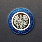 Medaille Gorch Fock, versilbert mit blauem Rand PP