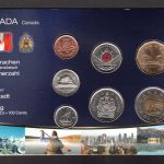 Kanada diverse Prägejahre KMS im Folder 1 Cent bis 2 Dollars ST