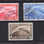 Deutsches Reich MiNr. 496-498 gestempelt Chicagofahrt geprüft Schlegel