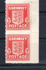 Dt. Besetzung WK II Guernsey senkr. Paar MiNr. 2 au Falz gepr. Wieneke