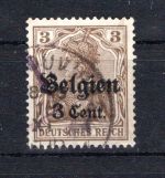Dt. Besetzung WK I LP Belgien MiNr. 11 a II gestempelt geprüft Hey
