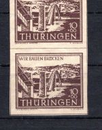 SBZ Thüringen senkr. Paar MiNr. 112 yy postfrisch geprüft Jasch