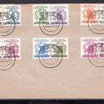 SBZ West-Sachsen Satzbrief MiNr. 138-149 gestempelt auf Umschlag